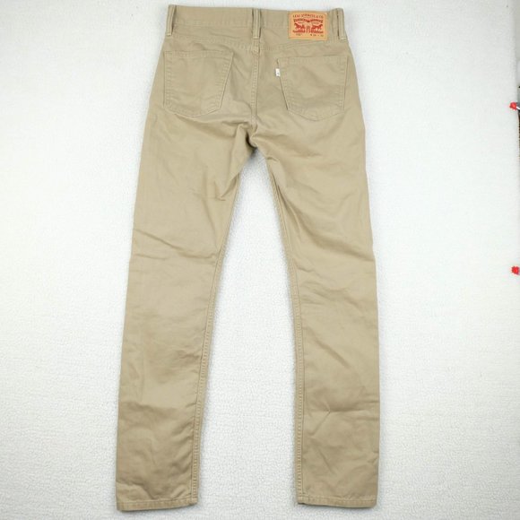 Levis 510 Jeans Mens 29x31 Beige Skinny Denim 100% Cotton Casual Workwear - Picture 4 of 11